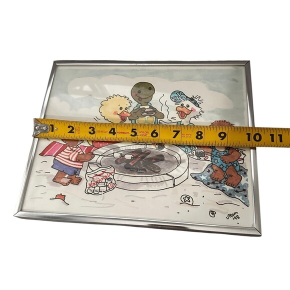 Suzy’s Zoo Friends Around The Campfire Making S’mores 1998 Print Artist Signed - Picture 2 of 8